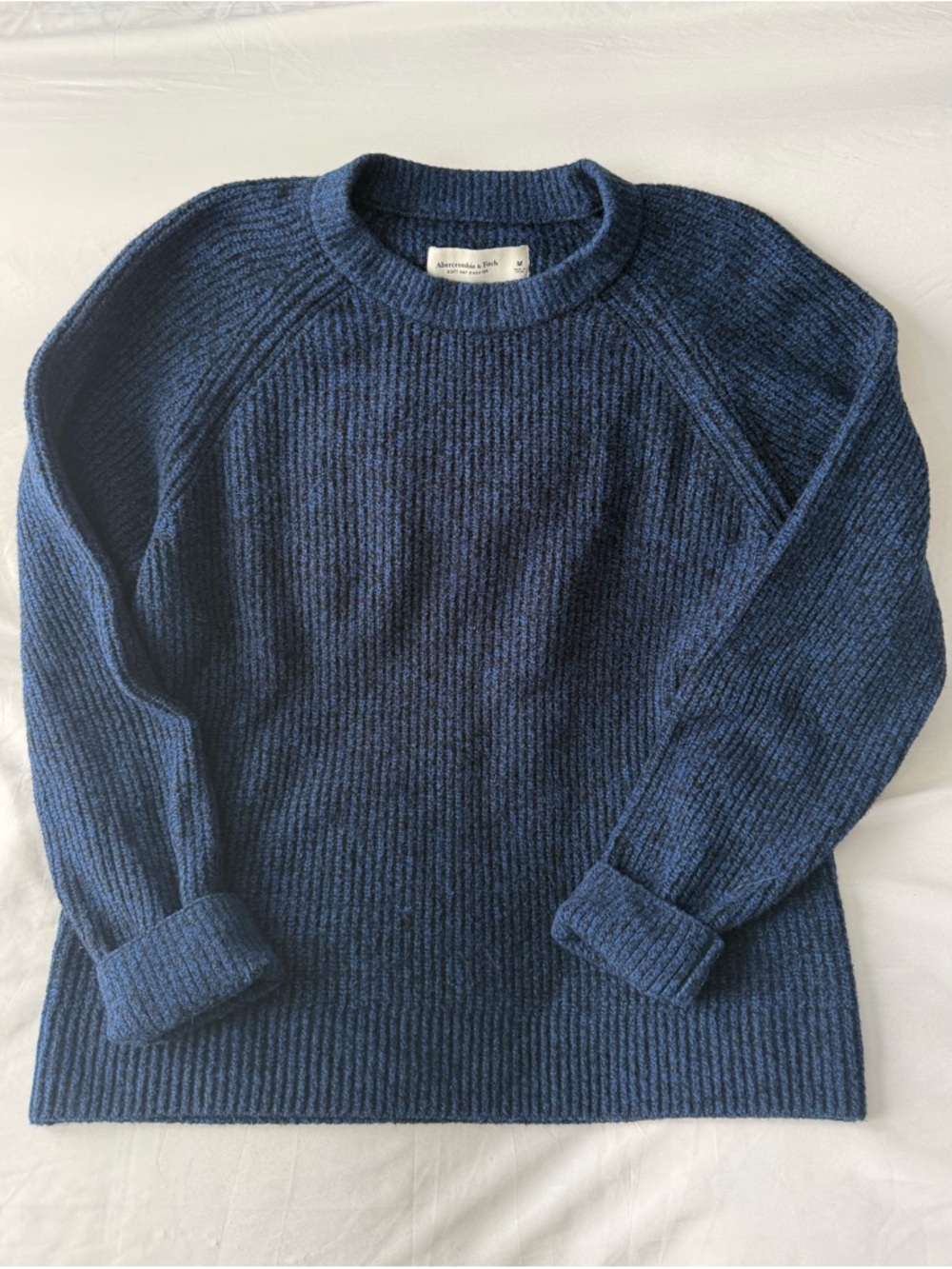 Abercrombie & Fitch Dark Navy Ribbed Crew Sweater